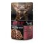 LEONARDO Frischebeutel [16x70g Beef mit Fleischstreifen] Pulled Beef | Getreidefreies Nassfutter für Katzen | Alleinfuttermittel Katzenfutter