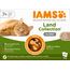 IAMS Delights Land Collection Senior Katzenfutter Nass - Multipack mit Fleisch Sorten (Huhn, Lamm & Rind) in Gelee, Nassfutter für ältere Katzen ab 7 Jahre, 12 x 85g