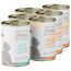 MjAMjAM - Premium Nassfutter für Katzen - Monopaket I - mit Huhn und Pute, 6er Pack (6 x 400 g), getreidefrei mit extra viel Fleisch