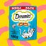 Dreamies Katzensnacks mit Lachsgeschmack, 4er Pack, 4x180g – Außen knusprige & innen cremige Katzenleckerlis