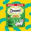 Dreamies Catnip Katzensnacks mit Minze – Traumhaft knusprige Taschen mit zarter Füllung im Mega Pack, 4 x 180g