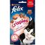Felix Crispies Katzensnack, Knusper-Leckerlie mit Lachs-und Forellengeschmack, 8er Pack (8 x 45g)