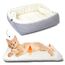 MAIYADUO Weiches Katzenbett Waschbar 42x38 cm Plüsch Haustierbett für Kleine Hunde und Katzen - 2 in 1 Katzenkissen Katzendecke Katzensofa Nest Bett, Entfaltete Größe 61x51 cm