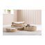 Dehner Premium Lovely Kuschelbett Guter Schlaf, Ø 38 cm, Höhe 13 cm, Naturmaterial/Plüsch, weiß/beige