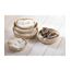 Dehner Premium Lovely Kuschelbett Guter Schlaf, Ø 38 cm, Höhe 13 cm, Naturmaterial/Plüsch, weiß/beige