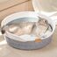 CheerPals Katzenbett mit Kissen, 47cm Waschbar Katzenkorb aus Baumwollseilen geflochten, zum Schlafen für Alle Katze, All Season Universal