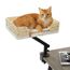 PAWZ Road Katzenbett für Schreibtisch, Katzenkorb, Katzen-Schreibtischbett aus Korbgeflecht, 360° drehbar Katzenbettständer, Katzen Hängematte für Kratzen, Katzenbett, unterstützt bis zu 22.5kg