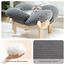CheerPals Erhöhtes Katzenbett Blumenform, 55cm L&W Großes Katzensofa, Stilvoll Katzenstuhl mit Hochelastischer Weich Kissen, Katzenmöbel zum Schlafen für Alle Katze