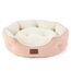 BEDSURE Katzenbett waschbar Katzen Bettchen - 51x48x15cm Katzenkorb mit zweiseitig Innenkissen Katzenschlafplatz für Katzen oder kleine Hunde, rosa