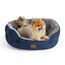 BEDSURE Katzenbett waschbar Katzen Bettchen - 63x53x20cm Katzenkorb mit Zweiseitig Innenkissen Katzenschlafplatz für Katzen oder kleine Hunde, Navyblau