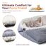 MAIYADUO Weiches Katzenbett Waschbar 42x38 cm Plüsch Haustierbett für Kleine Hunde und Katzen - 2 in 1 Katzenkissen Katzendecke Katzensofa Nest Bett, Entfaltete Größe 61x51 cm
