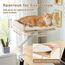 PAWZ Road Katzenbett für Schreibtisch, Holz-Katzenbett für drinnen, Katzenkorb, 360° drehbar & höhenverstellbar, Katzen Hängematte für Kratzen, unterstützt bis zu 23kg