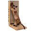 EHEYCIGA Kratzbrett Katze, 68 cm Hohe L Förmige Kratzpappe für Katzen, Hochdichtes Verschleißfestes Kratzmöbel mit Katzenspielzeug, Katzenkratzbrett für Wand und Ecke, Groß