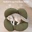 CheerPals Erhöhtes Katzenbett Blumenform, 55cm L&W Großes Katzensofa, Stilvoll Katzenstuhl mit Hochelastischer Weich Kissen, Katzenmöbel zum Schlafen für Alle Katze