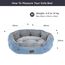 BEDSURE Katzenbett waschbar Katzen Bettchen - 63x53x20cm Katzenbett mit zweiseitig Innenkissen Katzenschlafplatz für Katzen oder kleine Hunde, blau