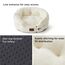 BEDSURE Katzenbett waschbar Katzen Bettchen - 51x48x15cm Katzenbett mit zweiseitig Innenkissen Katzenschlafplatz für Katzen oder kleine Hunde, weiß