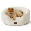 BEDSURE Katzenbett waschbar Katzen Bettchen - 63x53x20cm Katzenbett mit zweiseitig Innenkissen Katzenschlafplatz für Katzen oder kleine Hunde, weiß