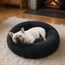 BEDSURE Hundebett waschbar Flauschiges Katzenbett - Ø 70 cm Katzenschlafplatz für Katzen und Hunde, plüsch Katzenkissen rund Kuschelbett, Dunkelgrau