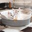 CheerPals Katzenbett mit Kissen, 47cm Waschbar Katzenkorb aus Baumwollseilen geflochten, zum Schlafen für Alle Katze, All Season Universal