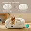 BEDSURE Katzenbett waschbar Katzen Bettchen - 63x53x20cm Katzenbett mit zweiseitig Innenkissen Katzenschlafplatz für Katzen oder kleine Hunde, weiß