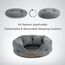 BEDSURE Katzenbett waschbar Katzen Bettchen - 51x48x15cm Katzenkorb mit Zweiseitig Innenkissen Katzenschlafplatz für Katzen oder kleine Hunde,Grau