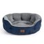 BEDSURE Katzenbett waschbar Katzen Bettchen - 63x53x20cm Katzenkorb mit Zweiseitig Innenkissen Katzenschlafplatz für Katzen oder kleine Hunde, Navyblau
