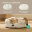BEDSURE Katzenbett waschbar Katzen Bettchen - 51x48x15cm Katzenbett mit zweiseitig Innenkissen Katzenschlafplatz für Katzen oder kleine Hunde, weiß