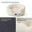 BEDSURE Katzenbett waschbar Katzen Bettchen - 63x53x20cm Katzenbett mit zweiseitig Innenkissen Katzenschlafplatz für Katzen oder kleine Hunde, weiß