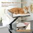 PAWZ Road Katzenbett für Schreibtisch, Holz-Katzenbett für drinnen, Katzenkorb, 360° drehbar & höhenverstellbar, Katzen Hängematte für Kratzen, unterstützt bis zu 23kg, Grau
