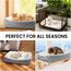 MAIYADUO Weiches Katzenbett Waschbar 60x45 cm Plüsch Haustierbett für Kleine Hunde und Katzen - 2 in 1 Katzenkissen Katzendecke Katzensofa Nest Bett