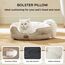 BEDSURE Katzenbett waschbar Katzen Bettchen - 51x48x15cm Katzenkorb mit zweiseitig Innenkissen Katzenschlafplatz für Katzen oder kleine Hunde, Kamel