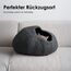 LucyBalu® Premium Katzenhöhle aus Filz | Natürliches Katzenbett aus 100% Flauschiger Wolle | Filzhöhle für Katzen handgefertigt in Nepal | Kuschelhöhle für Katzen | 45x45x28 cm | Weiß
