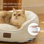 BEDSURE Katzenbett waschbar Katzen Bettchen - 51x48x15cm Katzenbett mit zweiseitig Innenkissen Katzenschlafplatz für Katzen oder kleine Hunde, weiß