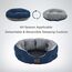 BEDSURE Katzenbett waschbar Katzen Bettchen - 51x48x15cm Katzenkorb mit zweiseitig Innenkissen Katzenschlafplatz für Katzen oder kleine Hunde, Navyblau