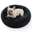 BEDSURE Hundebett waschbar Flauschiges Katzenbett - Ø 70 cm Katzenschlafplatz für Katzen und Hunde, plüsch Katzenkissen rund Kuschelbett, Dunkelgrau