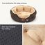 BEDSURE Katzenbett waschbar Katzen Bettchen - 63x53x20cm Katzenbett mit zweiseitig Innenkissen Katzenschlafplatz für Katzen oder kleine Hunde, Braun