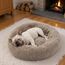 BEDSURE Hundebett waschbar Flauschiges Katzenbett - Ø 70 cm Katzenschlafplatz für Katzen und Hunde, plüsch Katzenkissen rund Kuschelbett, Kamel