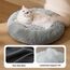 BEDSURE Katzenbett waschbar Flauschiges Hundebett - Ø 50 cm Rund Kissen, Katzenschlafplatz für Katzen Kleine Mittelgroße Hunde, Plüsch Katzenkissen Rund Kuschelbett Katzen Bettchen, Hellgrau