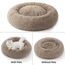 BEDSURE Hundebett waschbar Flauschiges Katzenbett - Ø 70 cm Katzenschlafplatz für Katzen und Hunde, plüsch Katzenkissen rund Kuschelbett, Kamel