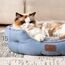 BEDSURE Katzenbett waschbar Katzen Bettchen - 63x53x20cm Katzenbett mit zweiseitig Innenkissen Katzenschlafplatz für Katzen oder kleine Hunde, blau