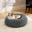BEDSURE orthopädisches Katzen Bettchen - Flauschiges Donut 51x51x15cm rundes Katzensofa mit waschbarem & abnehmbarem Cord-Fleece-Bezug, rutschfeste Unterseite, dunkelgrau