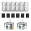 ATMZIQXR 12 Katzenbrunnen Edelstahl Filter: Trinkbrunnen für Katze Filter - Katzen Trinkbrunnen Filter - Verunreinigungen Filtern und Wasser Enthärten - 6 Kohlefilter + 6 Schaumfilter - 3-Monats-Kit