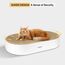 Furjoy Katzen Kratzbrett, 63 x 35 x 10 cm, Ovale Kratzmöbel, Kratzmatte, Lounge, Kratzschale für Katzen mit Katzenminze [ Home Clean Design mit Kratzbox]