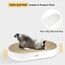 Furjoy Katzen Kratzbrett, 63 x 35 x 10 cm, Ovale Kratzmöbel, Kratzmatte, Lounge, Kratzschale für Katzen mit Katzenminze [ Home Clean Design mit Kratzbox]