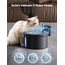 Katzenbrunnen Kabellos 3,5L-FEELNEEDY Trinkbrunnen für Katze mit Bewegungssensor-Batteriebetrieben Wasserbrunnen-4000 mAh Akkukapazität-304 Edelstahl Wasserschale-Pumpe Leise-mit 3 Filter-Schwarz