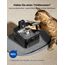 DownyPaws 2.5L Trinkbrunnen für Katze Kabellos, Katzenbrunnen Kabellos mit Bewegungsmelder und Batteriebetrieben, 4000mAh, Leise Wasserpumpe, Tablett aus Edelstahl für Katze, Schwarz mit 6 Filters
