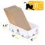 Conlun 5er-Pack Kratzbrett Katze mit Box, Beidseitige Kratzpappe für Katzen, Interaktive Öffnungen, Möbel-Schutz, Langlebig & Stabil (Mittel, Weiß)