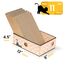 Conlun 5er-Pack Kratzbrett Katze mit Box, Beidseitige Kratzpappe für Katzen, Interaktive Öffnungen, Möbel-Schutz, Langlebig & Stabil (Mittel, Kariert)