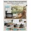 DownyPaws 2.5L Trinkbrunnen für Katze Kabellos, Katzenbrunnen Kabellos mit Bewegungsmelder und Batteriebetrieben, 4000mAh, Leise Wasserpumpe, Tablett aus Edelstahl für Katze, Schwarz mit 6 Filters