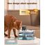 Katzenbrunnen Kabellos Trinkbrunnen für Katze: Katzenbrunnen für Katzen - 3.2L Katzens Trinkbrunnen mit Bewegungsmelder - Wasserbrunnen für Katze Akku mit Sensor Kabelloser - Edelstahl Trinktablett